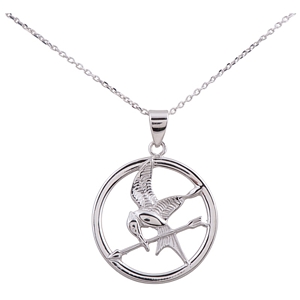 Mockingjay Pendant - Rhodium-pated Sterling Silver